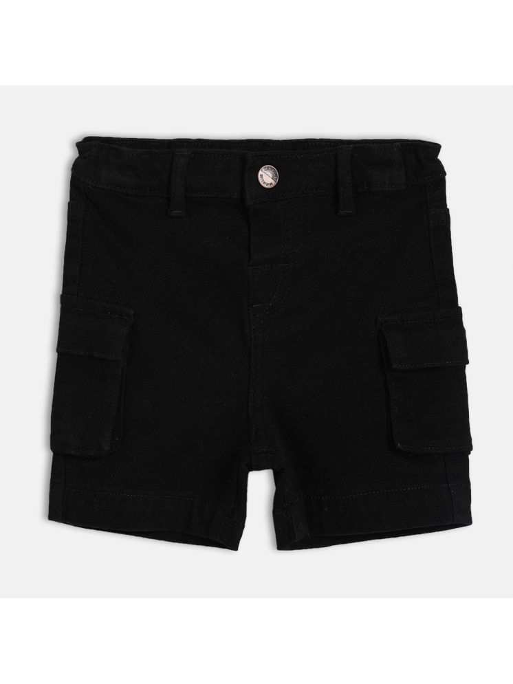     			MINI KLUB Pack of 1 Cotton Shorts For Baby Boys ( Black )