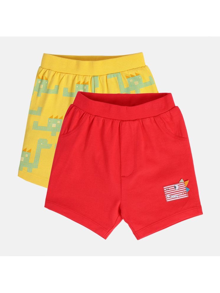     			MINI KLUB Pack of 2 Cotton Shorts For Baby Boys ( Multicolor 1 )