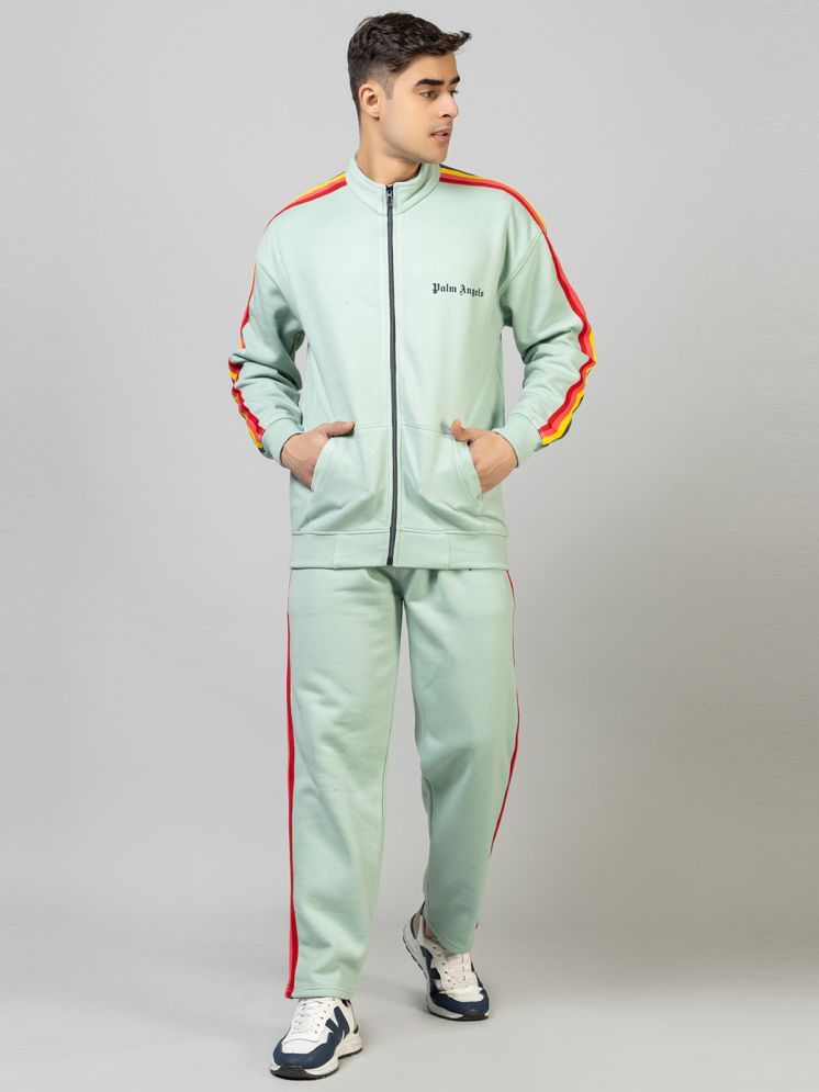     			The Emperor Sea Green Cotton Blend Relaxed Fit Men's Tracksuit ( Pack of 1 )