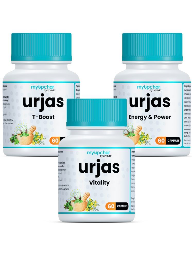     			myUpchar Ayurveda Urjas Energy & Power | Testo | Vitality Pack of 3 (60 Capsules each)