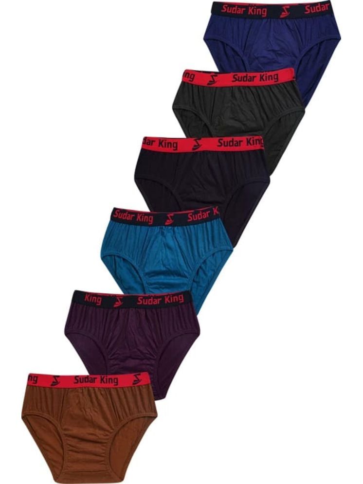     			sudarking Pack of 6 Cotton Blend Briefs For Men's ( Multicolor )