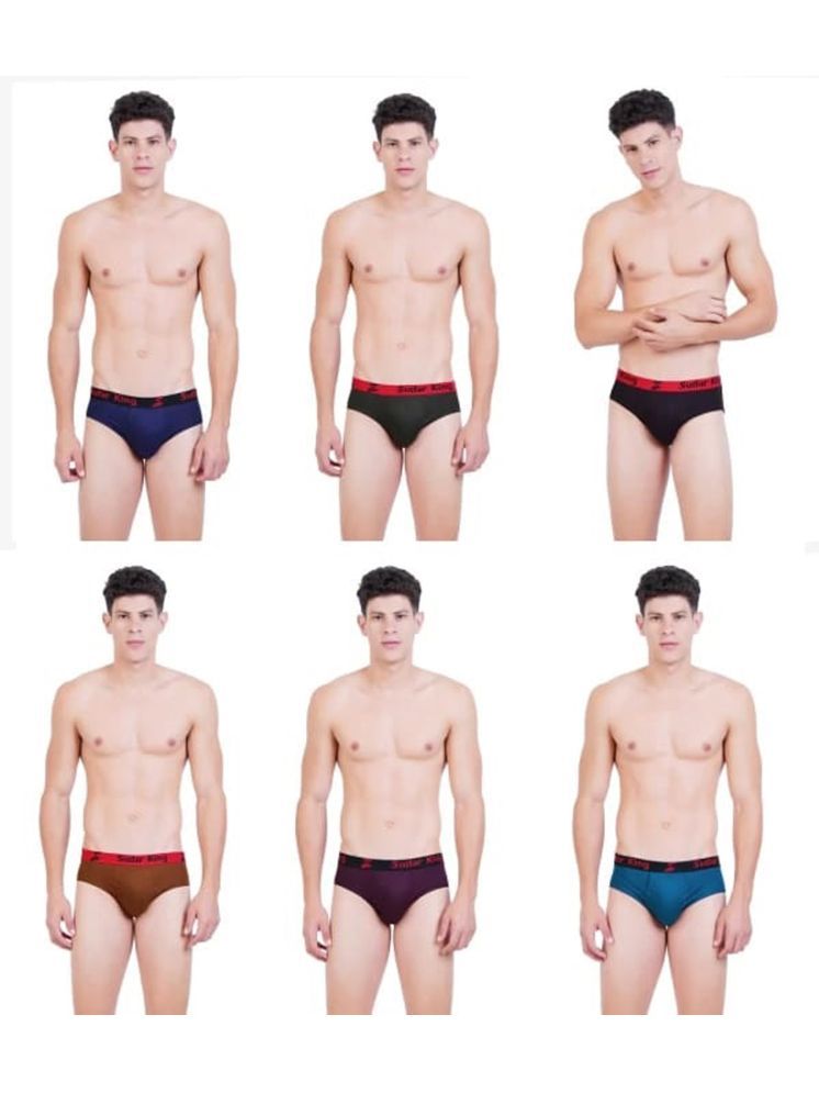     			sudarking Pack of 6 Cotton Blend Briefs For Men's ( Multicolor )