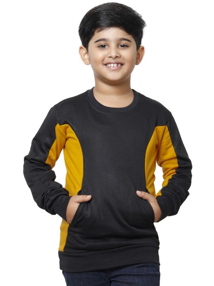     			IndiWeaves Pack of 1 Boys Fleece Sweatshirt ( Black )