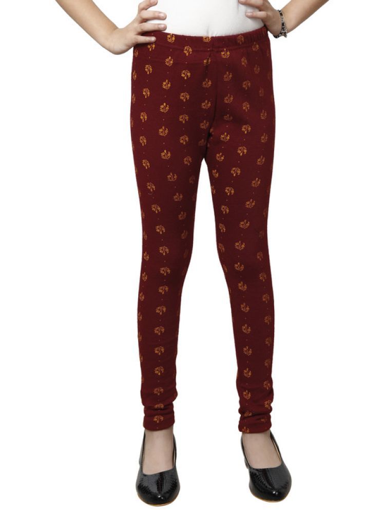     			IndiWeaves Pack of 1 Girls Woollen Leggings ( Maroon )