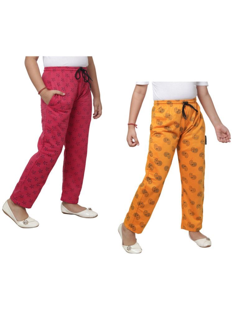     			IndiWeaves Pack of 2 Girls Fleece Trackpants ( Colors )