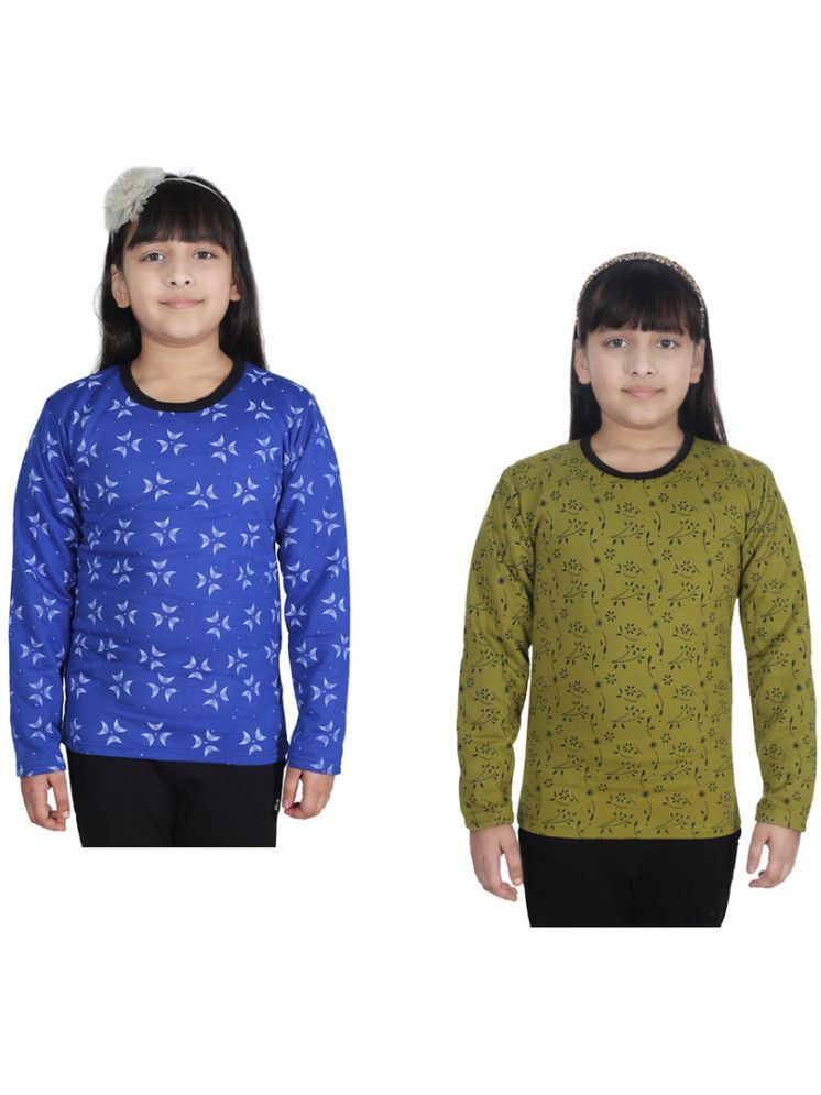     			IndiWeaves Pack of 2 Girls Fleece T-Shirt ( Multicolor )