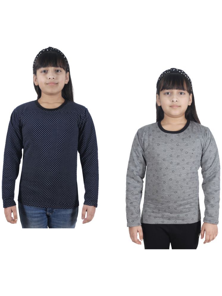     			IndiWeaves Pack of 2 Girls Fleece T-Shirt ( Multicolor )