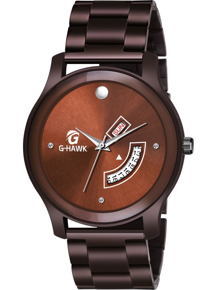     			PIRASO Brown Stainless Steel Analog Men's Watch