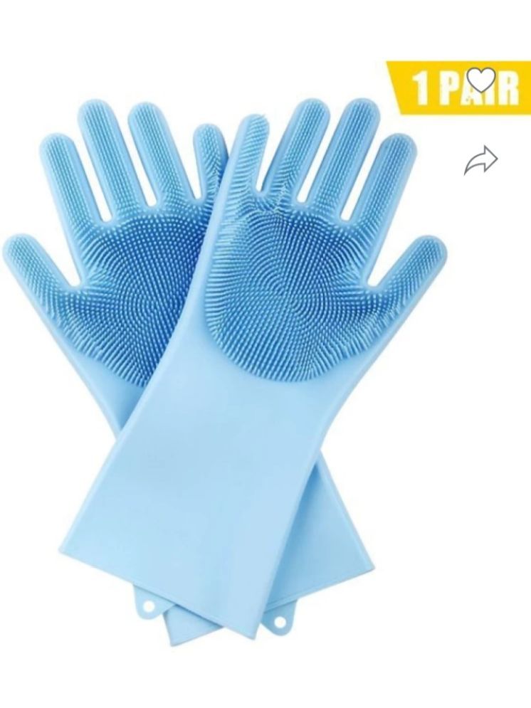     			montak Multicolor Silicone Free Size Cleaning Gloves ( Pack of 1 )