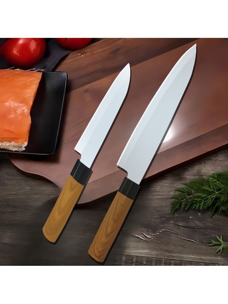     			ATARC Brown Stainless Steel Knife Set Blade Length 20 cm ( Pack of 2 )