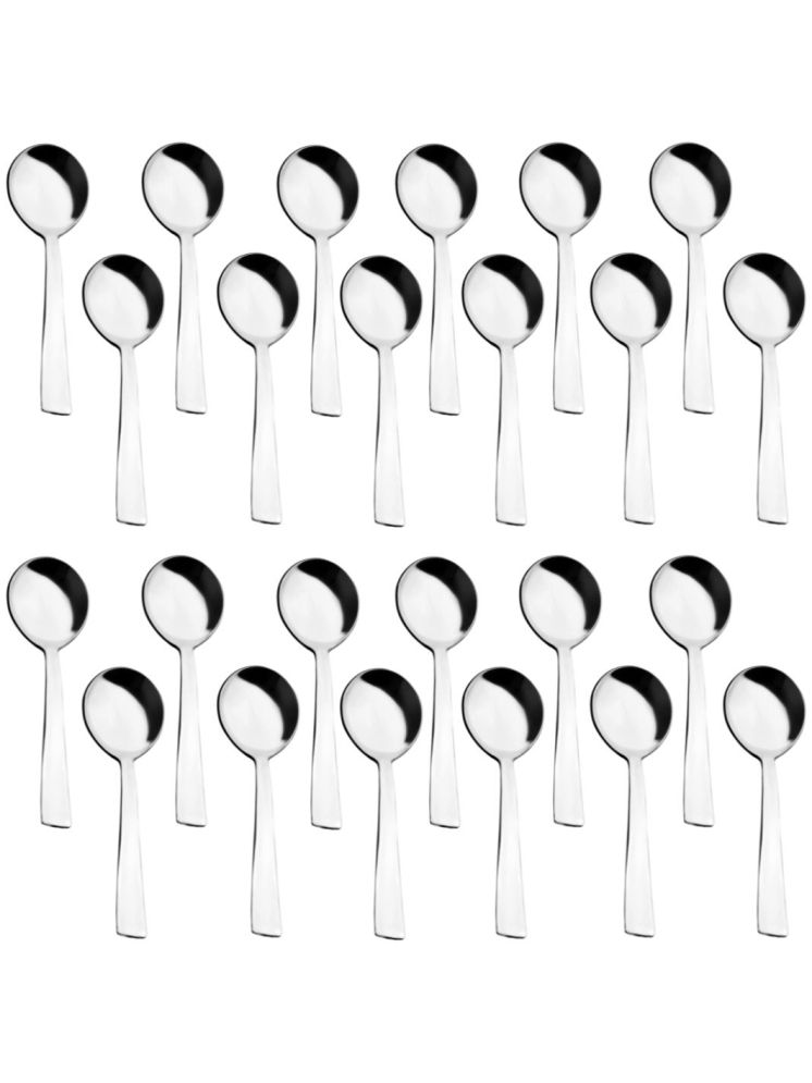     			Cutlux Soup Spoon Stainless Steel Plain Soup Spoon Silver ( Pack of 24 )