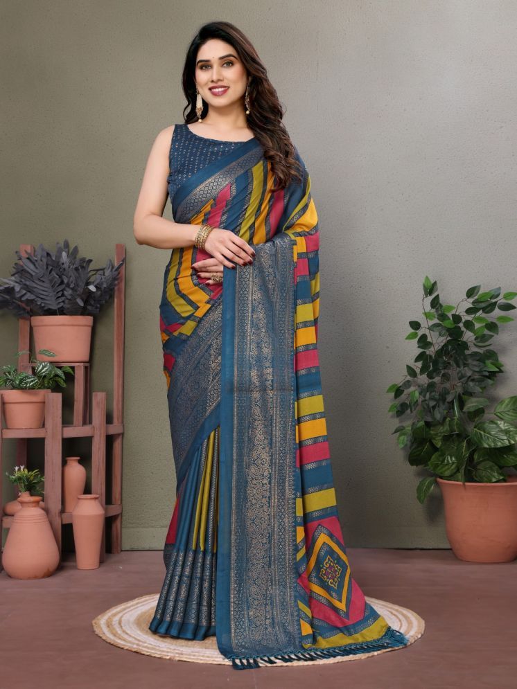     			DIKONA DESIGNER Pack of 1 Chiffon Printed Saree With Blouse Piece ( Multicolor5 )