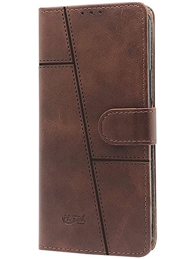     			Doyen Creations Brown Flip Cover Artificial Leather Compatible For Vivo Y200e 5g ( Pack of 1 )