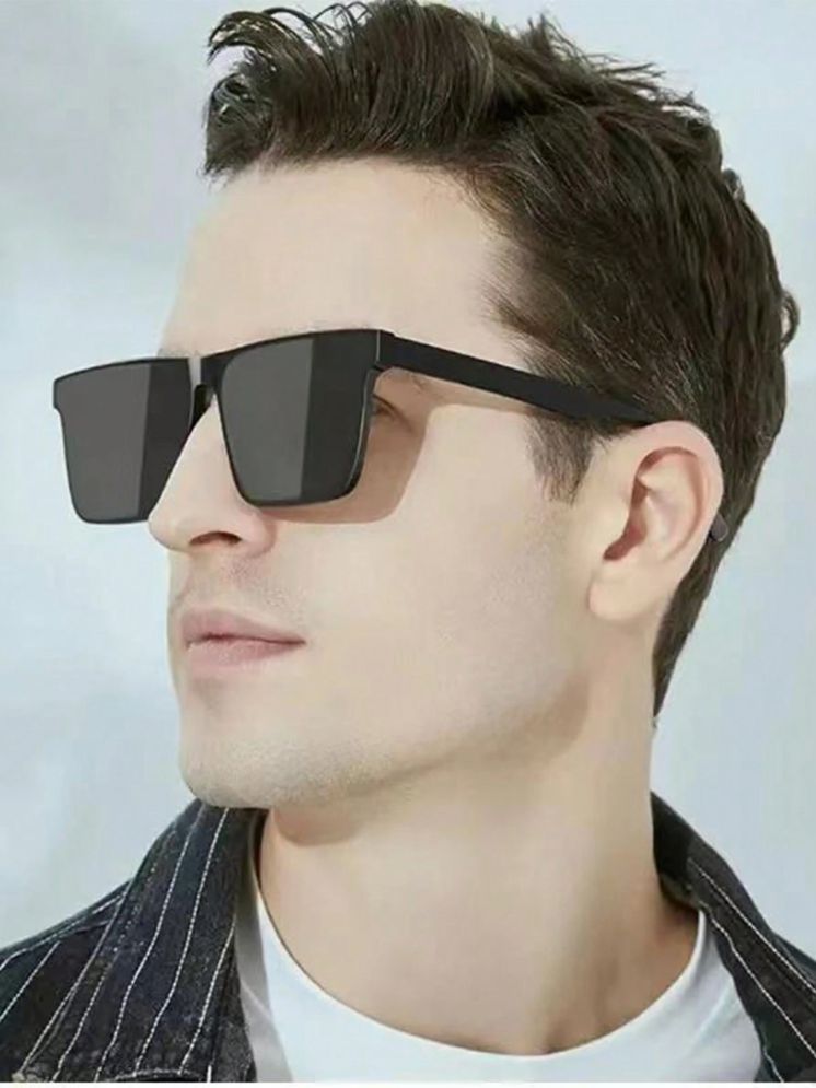     			Elligator Black Square Sunglasses ( Pack of 1 )