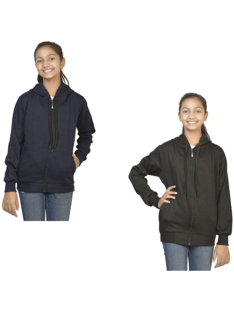     			IndiWeaves Girls Fleece Light Weight Jacket For ( Pack of 2 , Multicolor )