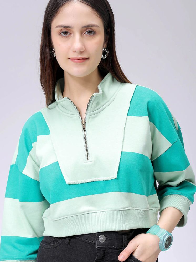     			Merriment Cotton Fleece Women's Non Hooded Sweatshirt ( Green )