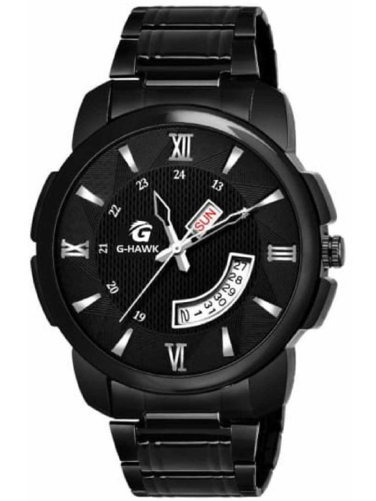     			PIRASO Black Stainless Steel Analog Men's Watch