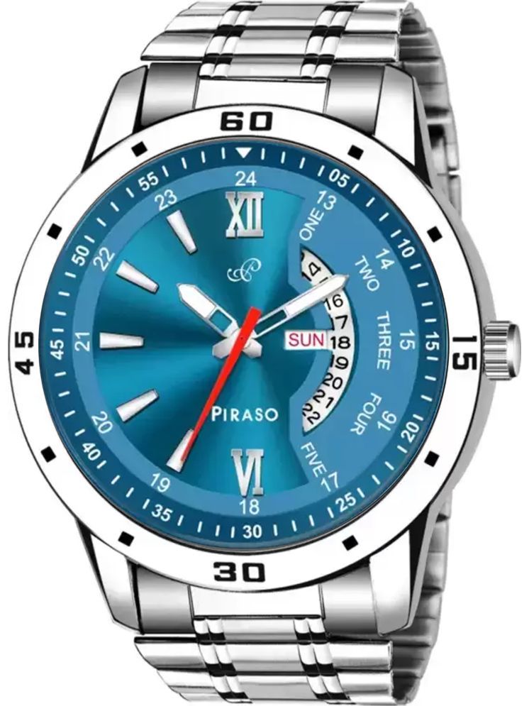     			PIRASO Blue Stainless Steel Analog Men's Watch