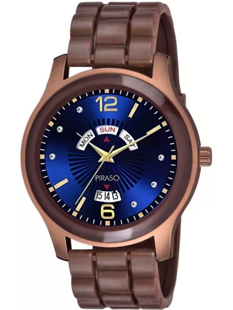     			PIRASO Brown Silicon Analog Men's Watch