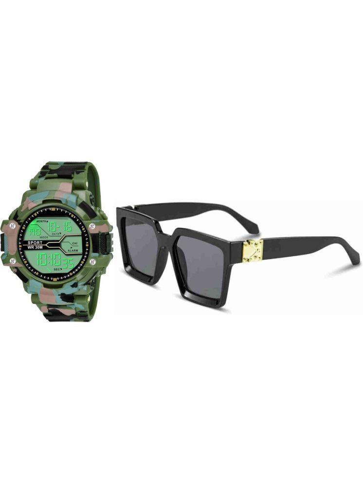     			PIRASO Multicolor Silicon Digital Men's Watch