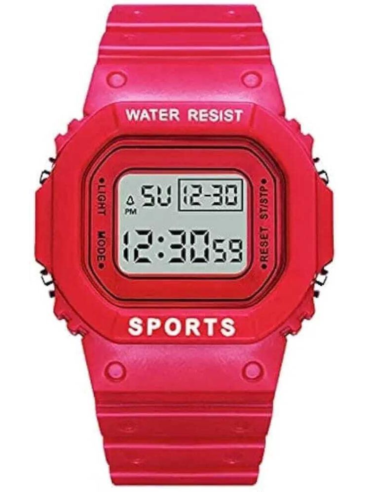     			PIRASO Red Silicon Digital Men's Watch