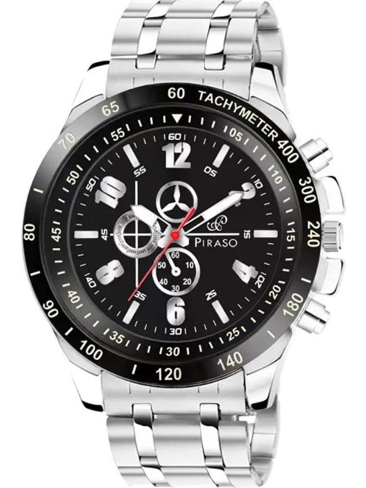     			PIRASO Silver Stainless Steel Analog Men's Watch