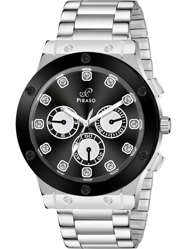     			PIRASO Silver Stainless Steel Analog Men's Watch