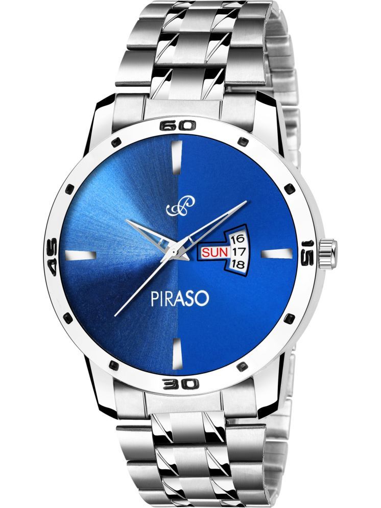     			PIRASO Silver Stainless Steel Analog Men's Watch