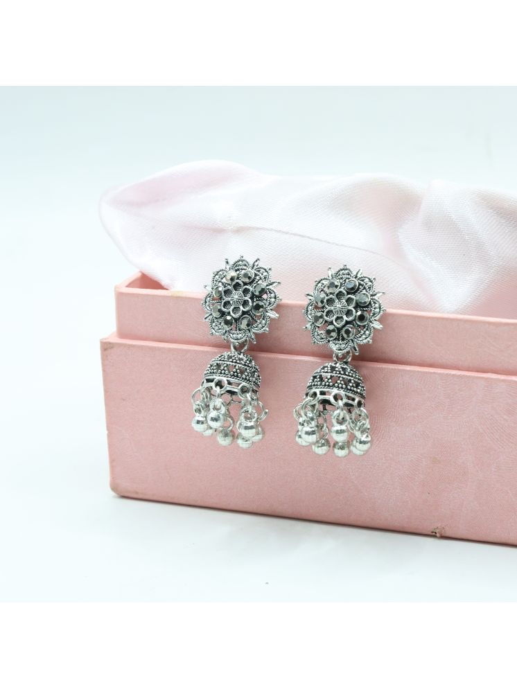     			Unicorn Silver Jhumki Earrings ( Pack of 1 )