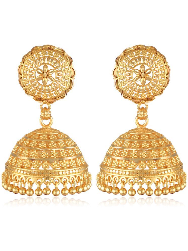     			VIVASTRI Gold Jhumki Earrings ( Pack of 1 )