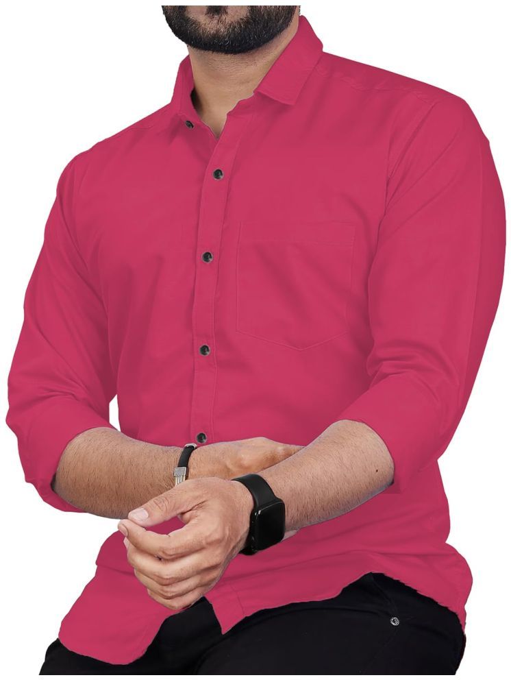     			Vida Loca Cotton Blend Slim Fit Solids Full Sleeves Men's Casual Shirt - Pink ( Pack of 1 )