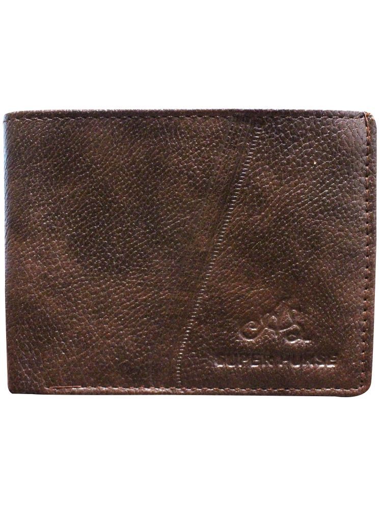     			howdy Brown Faux Leather Men's Two Fold Wallet ( Pack of 1 )