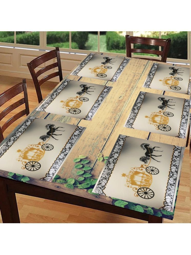     			CreadCraft PVC Solid Rectangle Table Mats ( 40 cm x 30 cm ) Pack of 1 - Multi