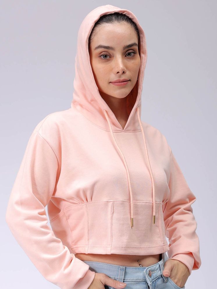     			Hushbucks Cotton - Fleece Women's Hooded Sweatshirt ( Pink )