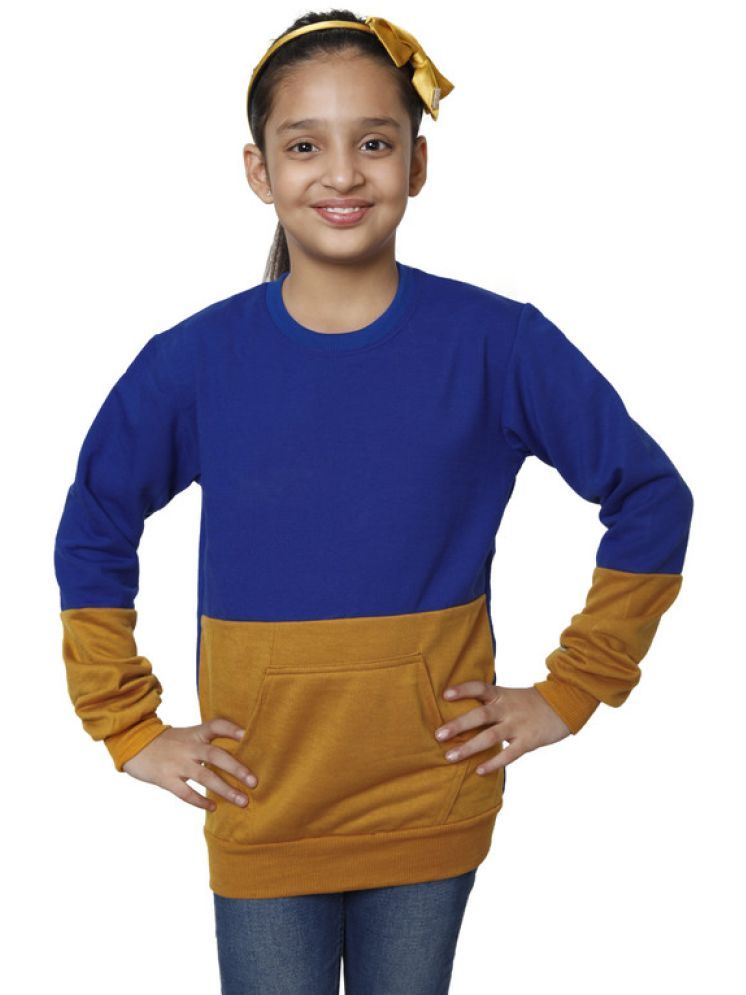     			IndiWeaves Pack of 1 Girls Fleece Sweatshirt ( Blue )