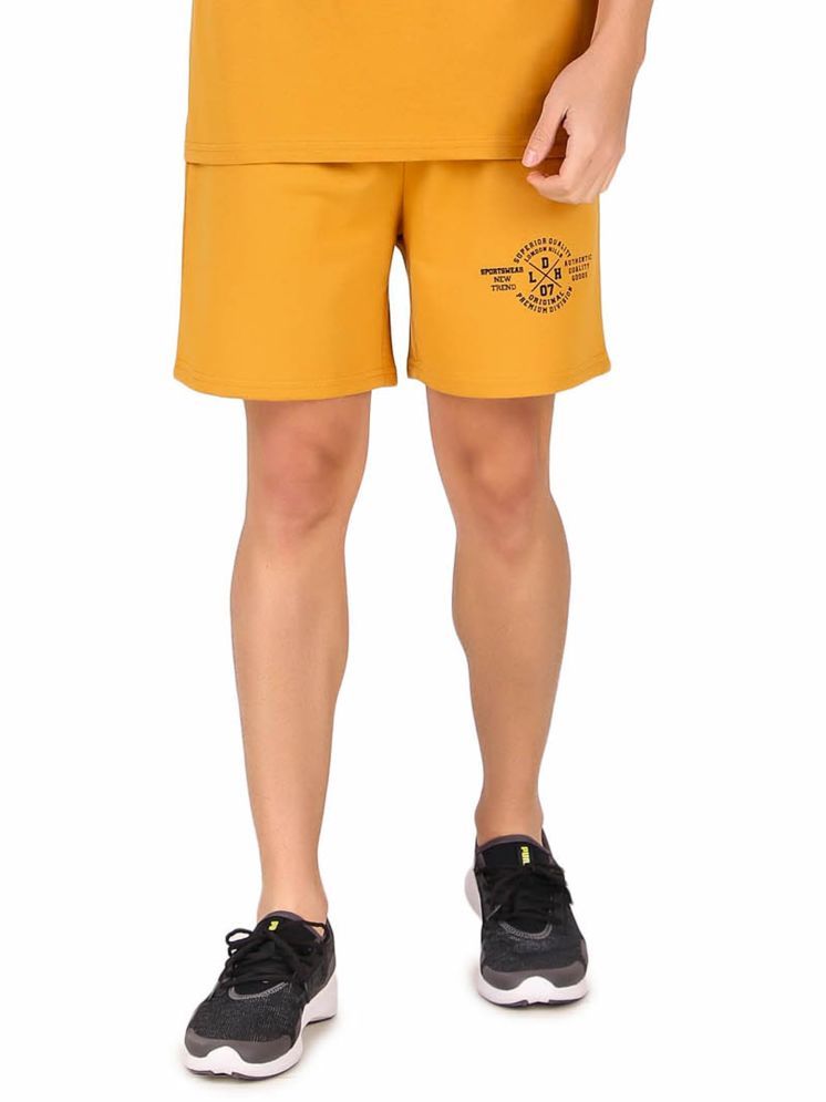     			LONDON HILLS Mustard Cotton Blend Men's Shorts ( Pack of 1 )