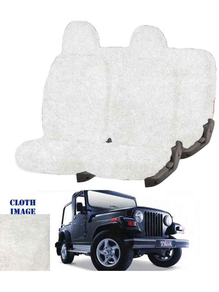     			Mahindra Thar White 5 Seater Car Seat Cover