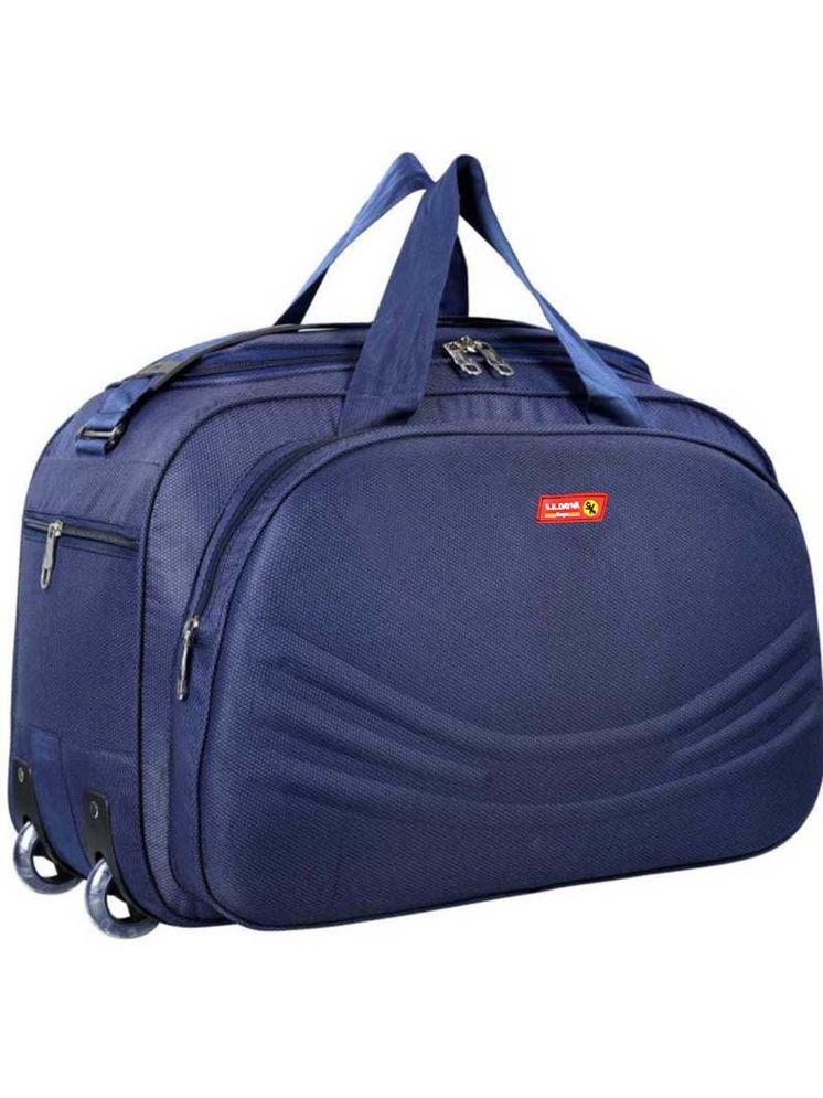     			S.K.DAYNA 40 Ltrs Blue Polyester Duffle Trolley