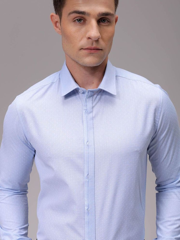     			The Indian Garage Co. Poly Cotton Slim Fit Full Sleeves Men's Formal Shirt - Blue ( Pack of 1 )