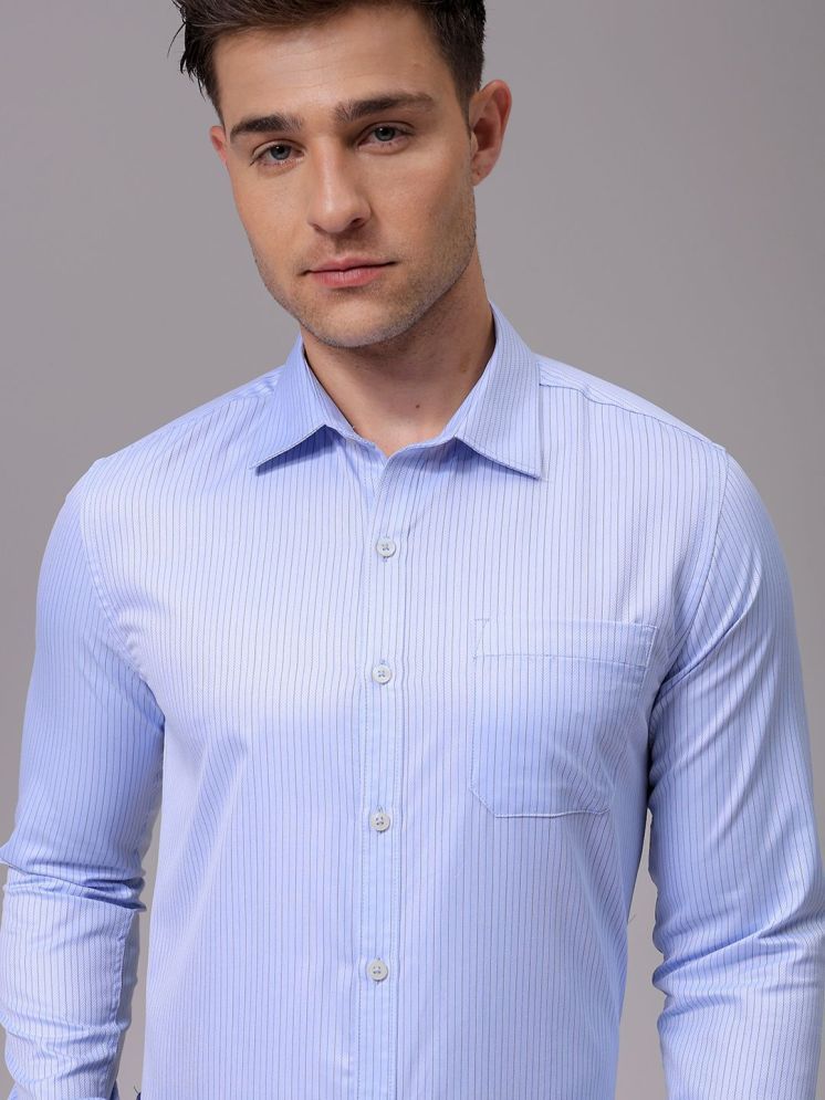     			The Indian Garage Co. Poly Cotton Slim Fit Full Sleeves Men's Formal Shirt - Light Blue ( Pack of 1 )