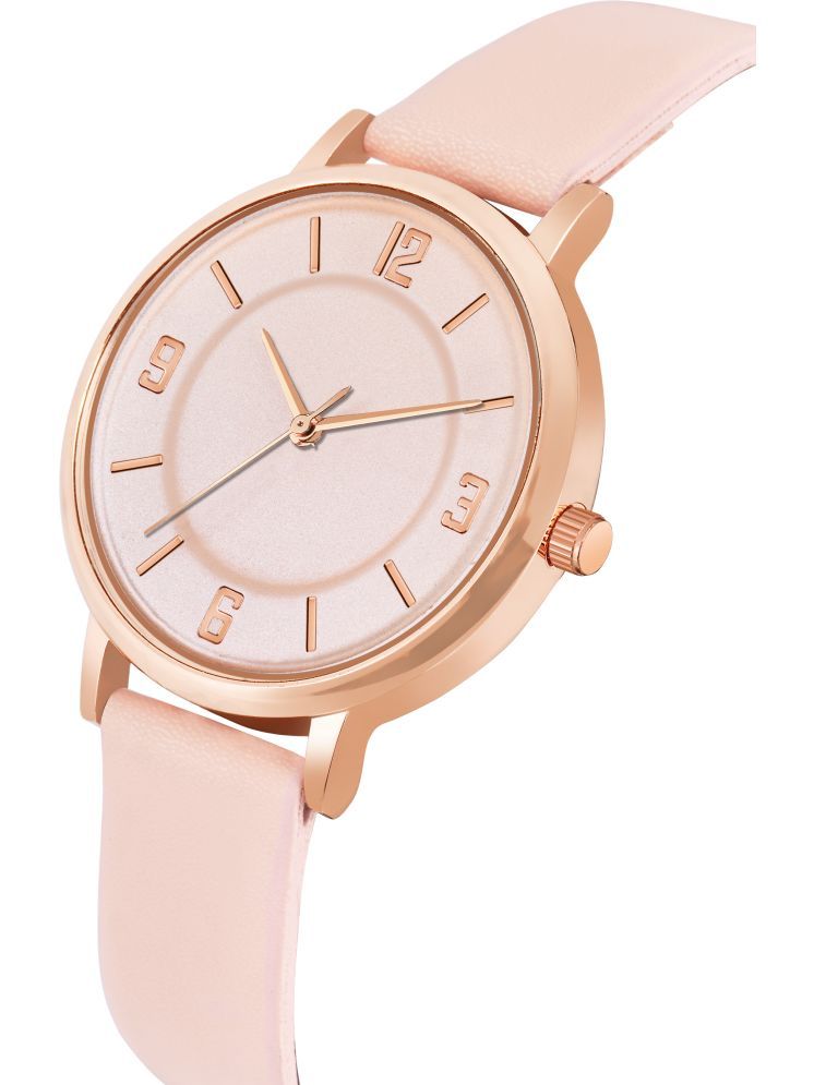     			Trex Beige PU Analog Womens Watch