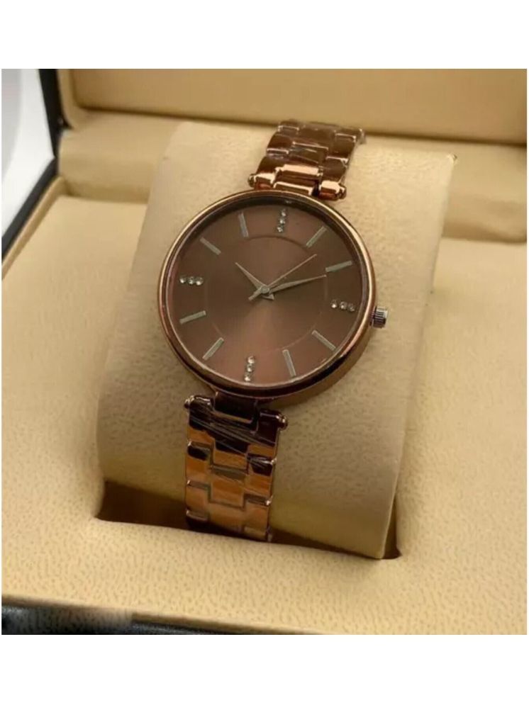     			Trex Brown Stainless Steel Analog Womens Watch