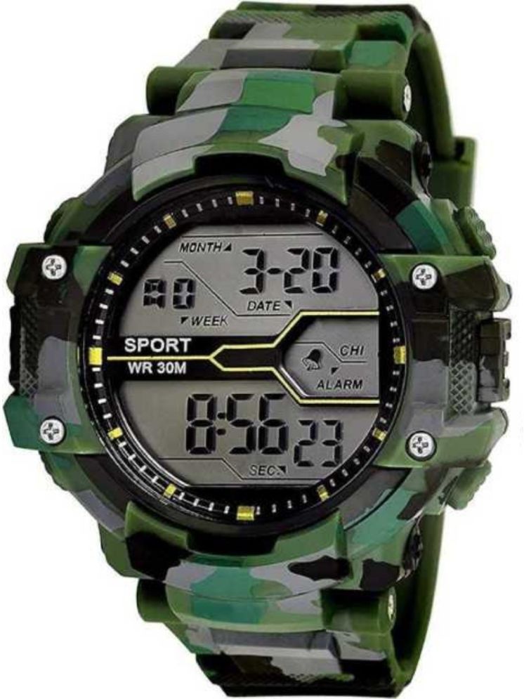     			Trex Green Silicon Digital Men's Watch