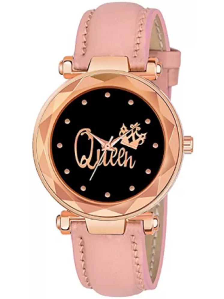     			Trex Pink Leather Analog Womens Watch