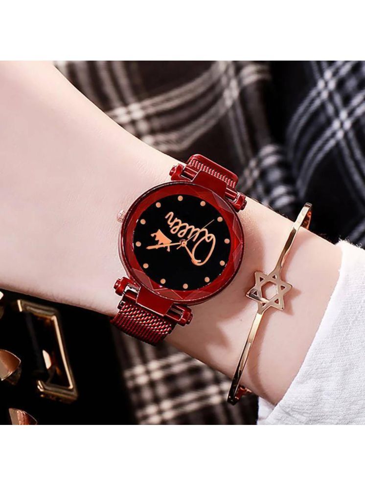     			Trex Red Metal Analog Womens Watch