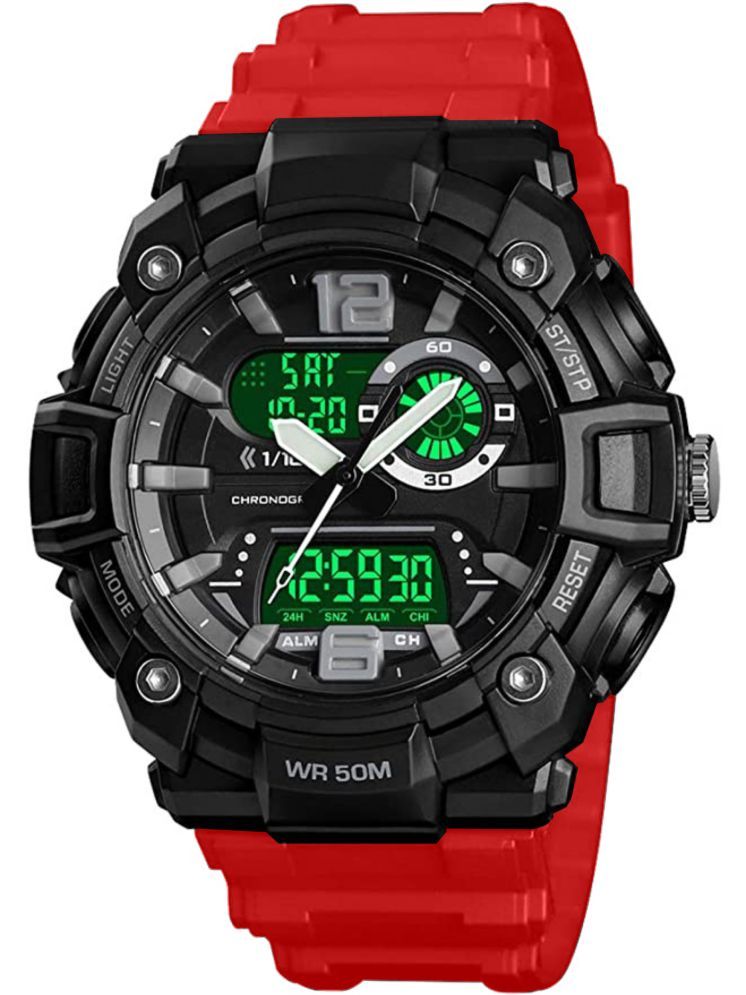     			Trex Red Silicon Analog-Digital Men's Watch