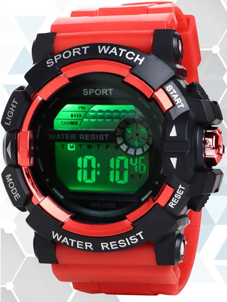     			Trex Red Silicon Digital Men's Watch