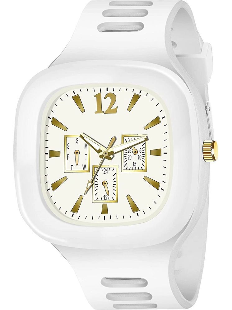     			Trex White Silicon Analog Men's Watch