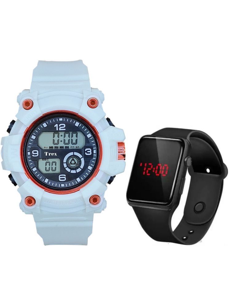     			Trex White Silicon Digital Men's Watch