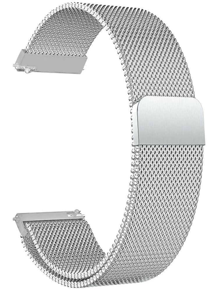     			ACM Watch Strap Magnetic 22mm compatible with Fastrack Radiant Fx3 Smartwatch Luxury Metal Chain Band Silver